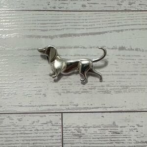 Sterling Silver 925 Dachshund Brooch